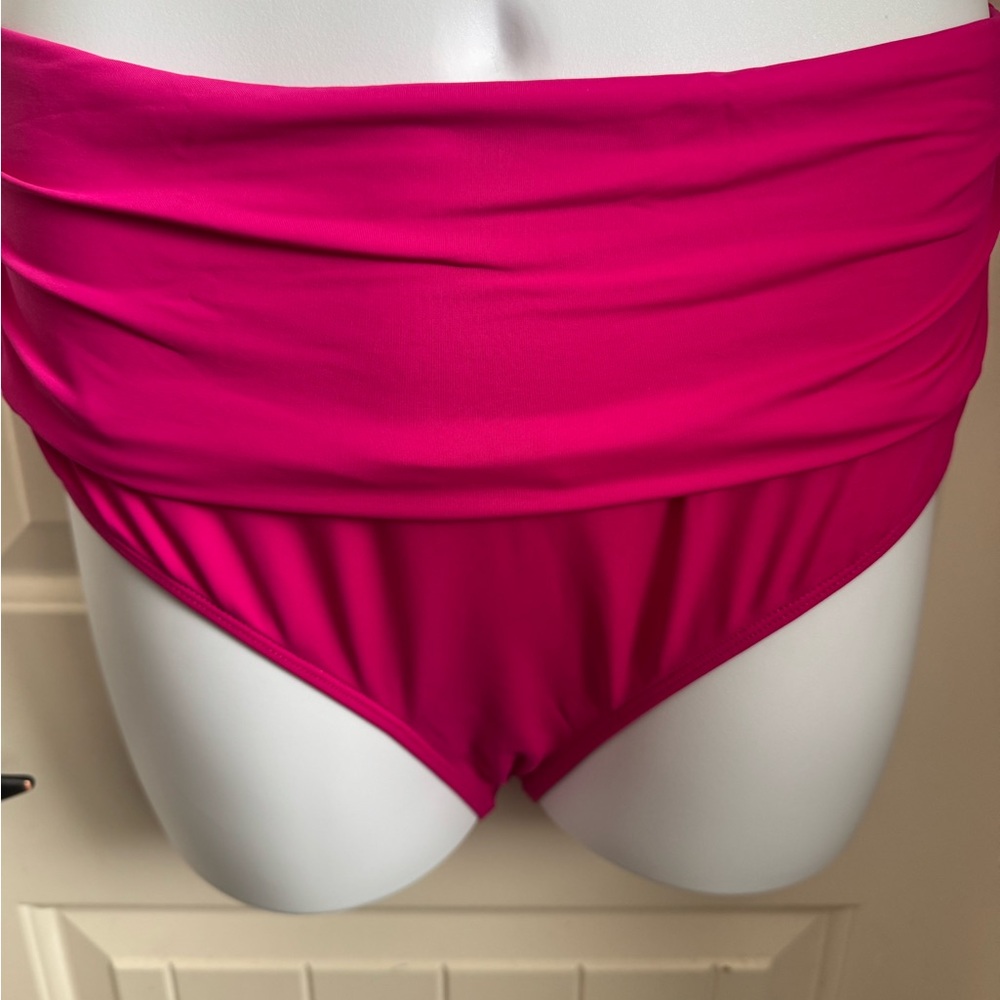 Vibrant Pink Hipster Cut w/Shirred Waistband, Size XL